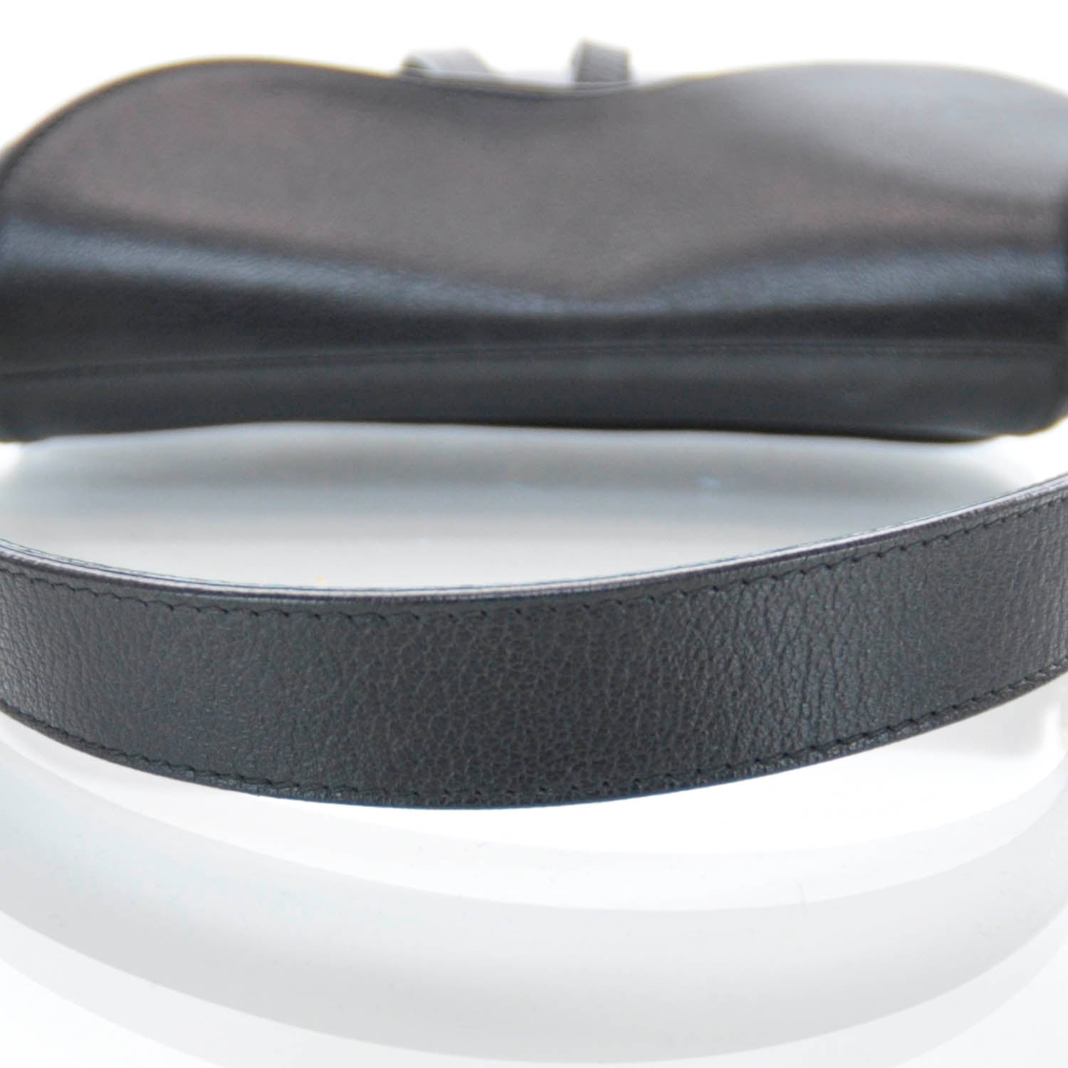 Christian Dior Leather Double Saddle Bag Black 4 of 9