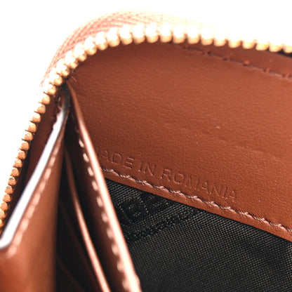 Burberry Grainy Calfskin Logo Zip Around Wallet Chestnut Brown 7 of 8