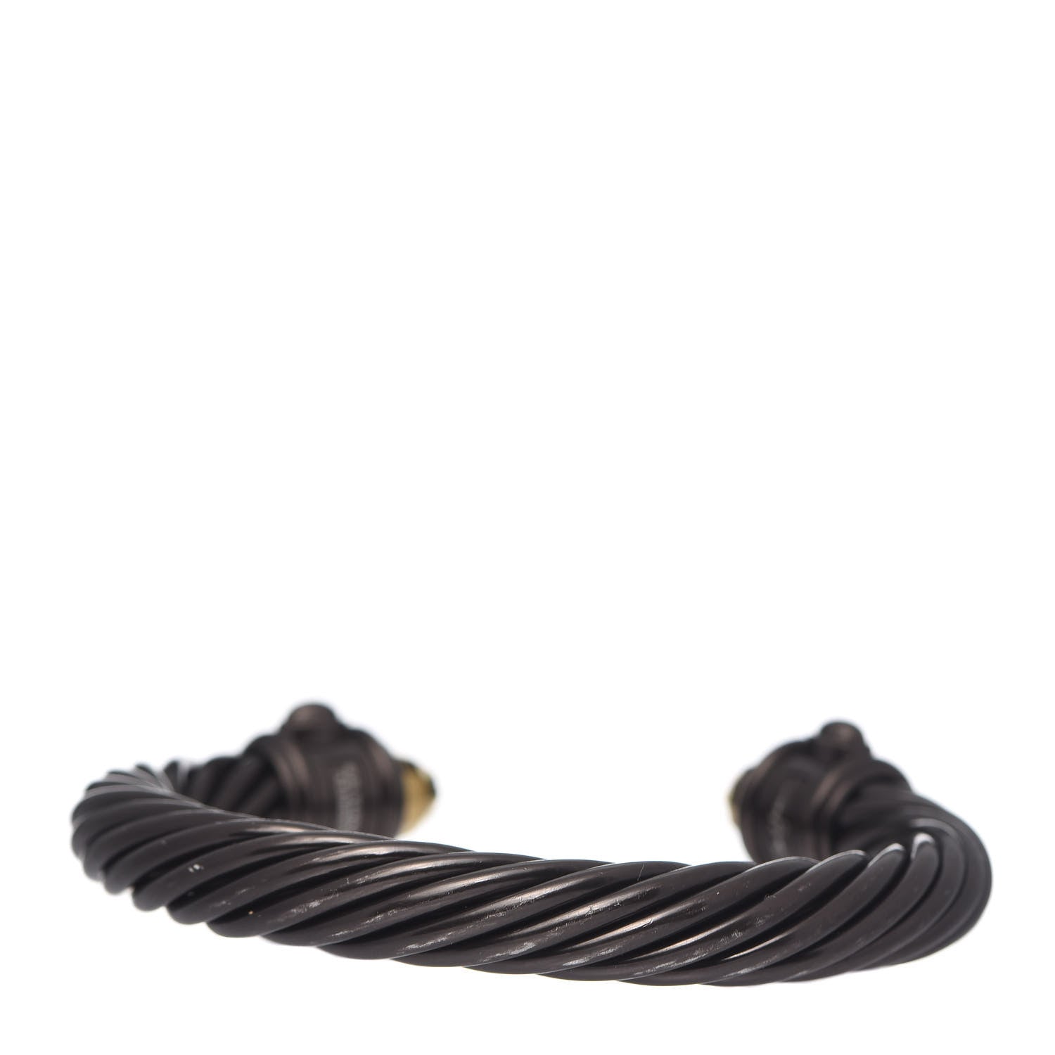 David Yurman Aluminum 10mm Renaissance Cable Bracelet Black Gold 3 of 5
