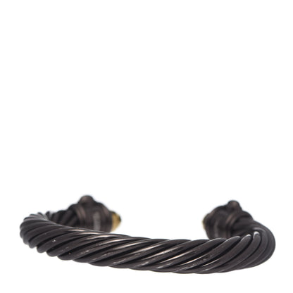 David Yurman Aluminum 10mm Renaissance Cable Bracelet Black Gold 3 of 5