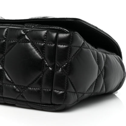 Christian Dior Calfskin Macrocannage Medium Caro Bag Black 8 of 10