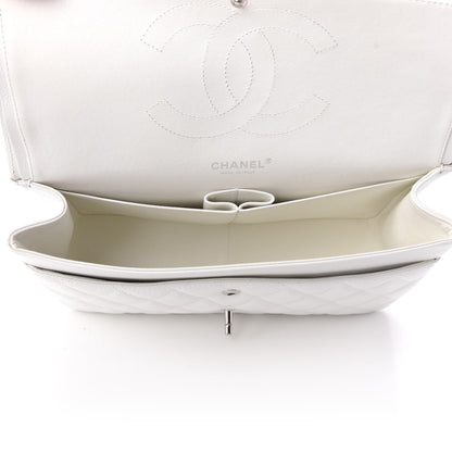 Chanel Caviar Quilted Jumbo Double Flap White 5 of 10