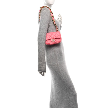 Chanel Lambskin Quilted Mini Funky Town Flap Pink 2 of 12