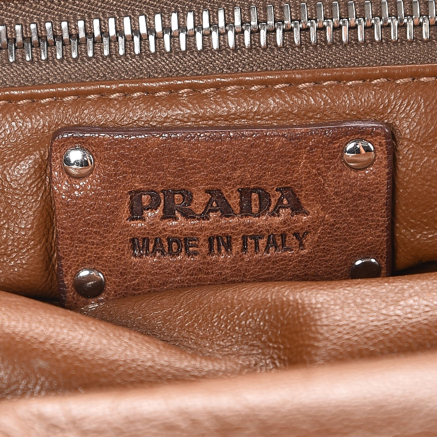 Prada Washed Buffalo Leather Frame Bag Cocoa 6 of 14