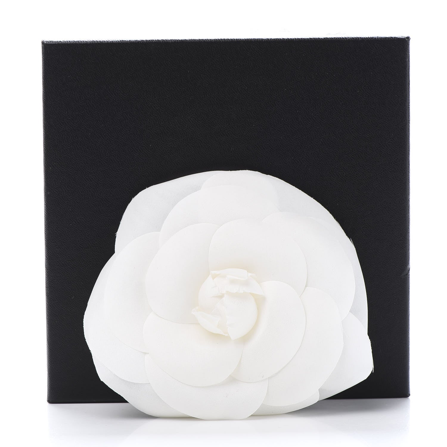 Chanel Silk Taffeta Camellia Brooch Pin White 7 of 7