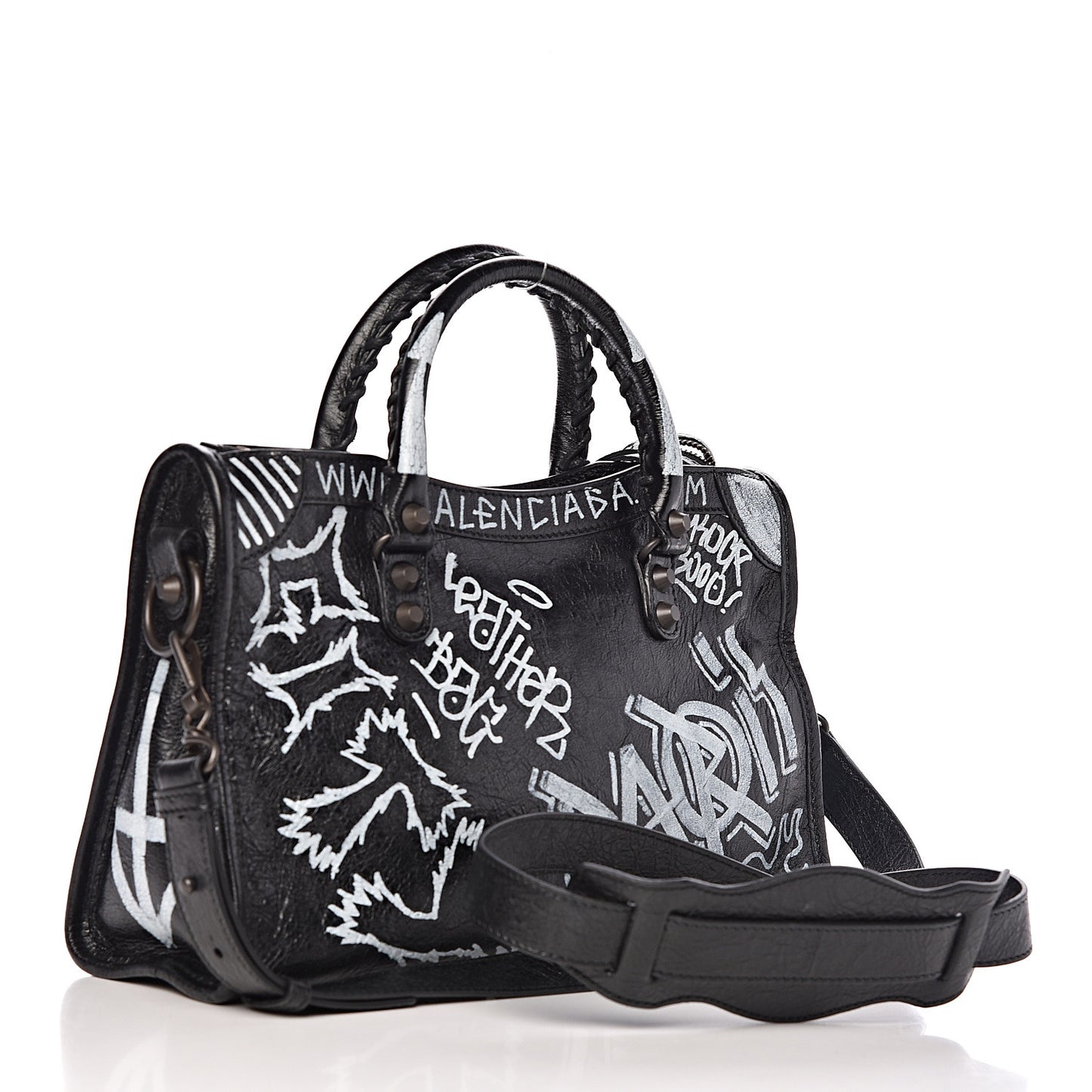 Agneau Classic Hardware Graffiti All Over S City Black
