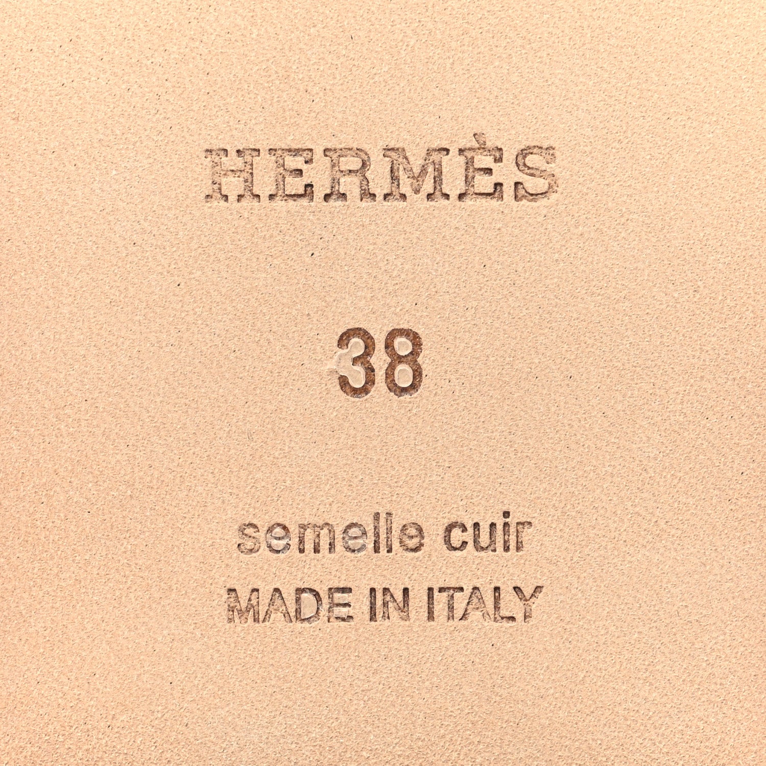 Hermes Box Calfskin Oran Sandals 38 Gold 7 of 9