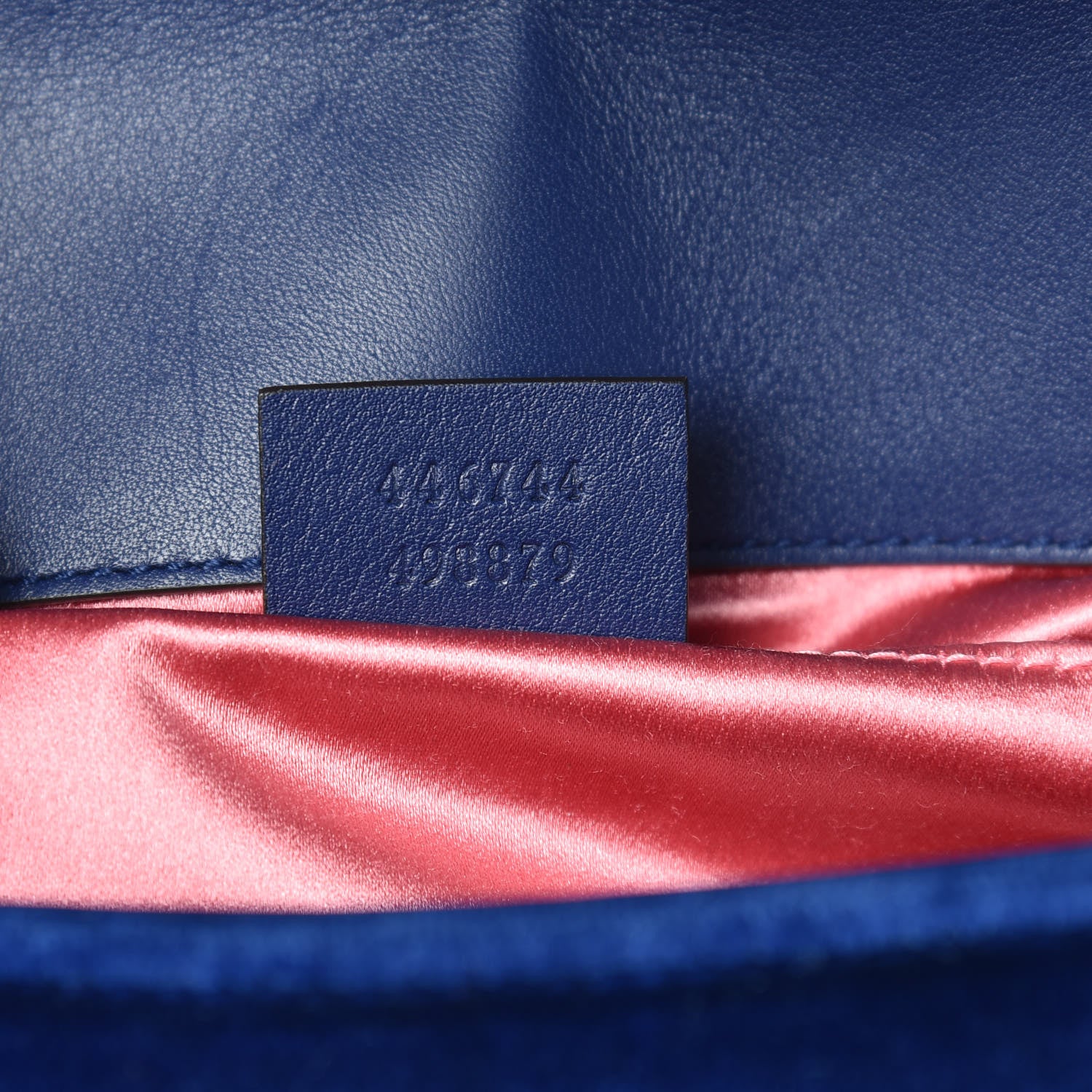 Gucci Velvet Matelasse Mini GG Marmont Shoulder Bag Cobalt Blue 9 of 12