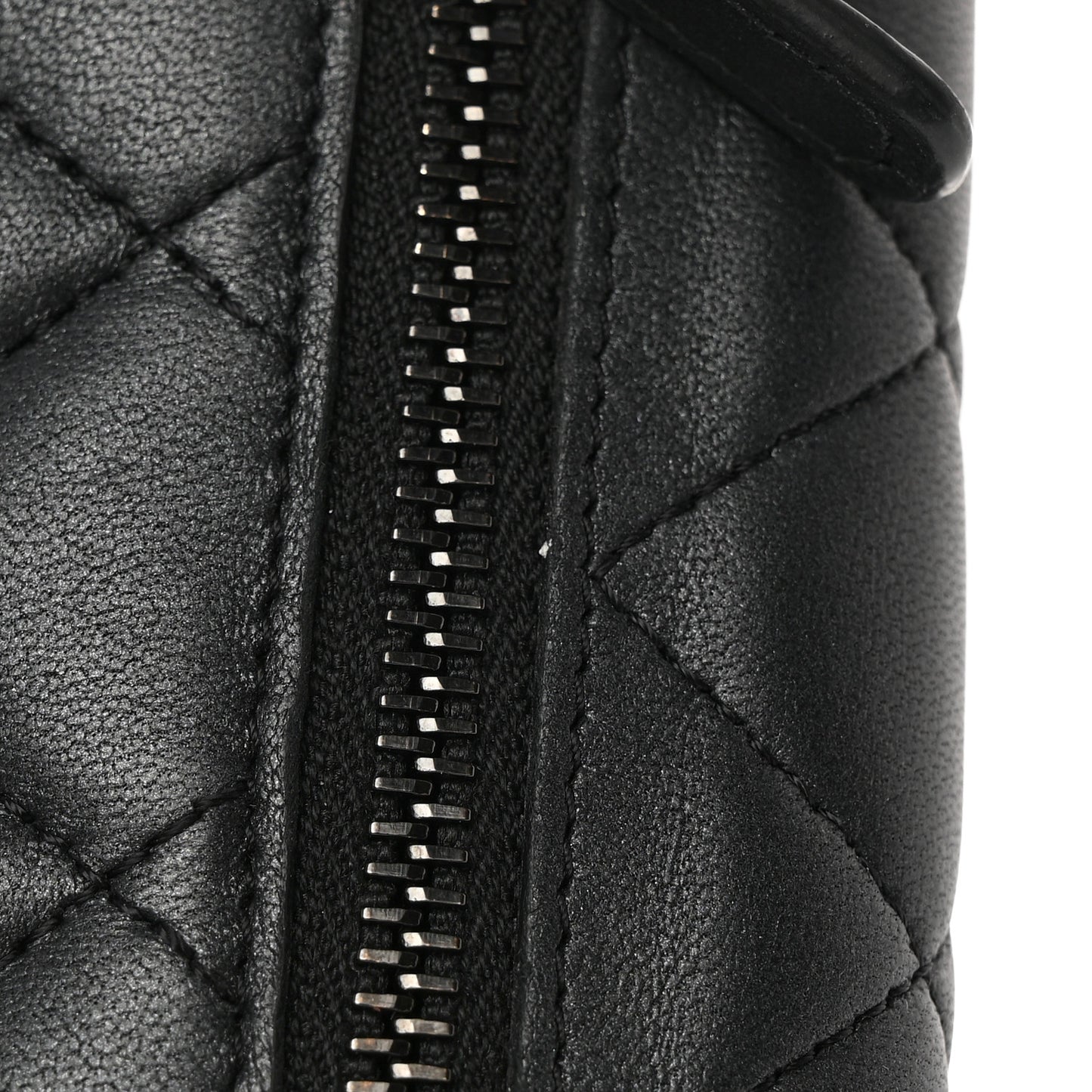Lambskin Quilted Compact Flap Wallet So Black