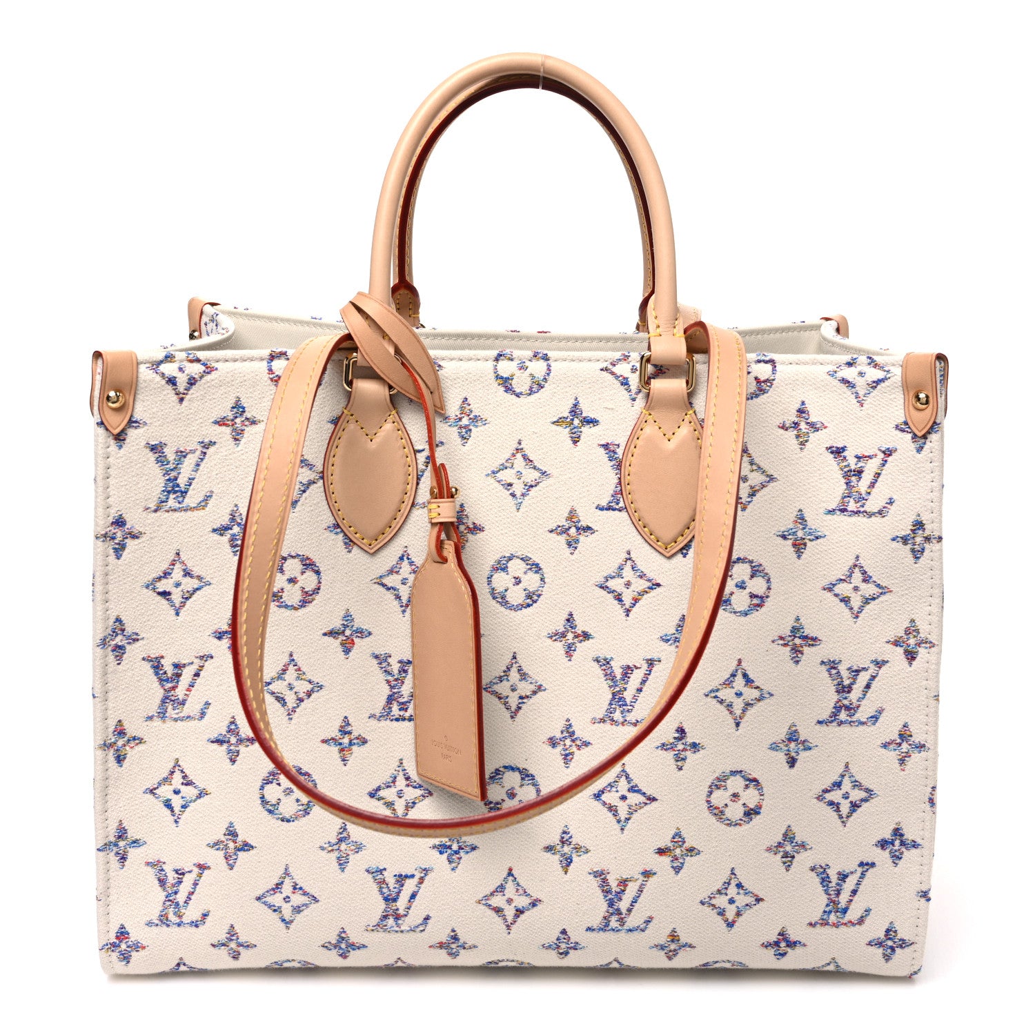 Louis Vuitton Monogram Jacquard Nautical Onthego MM Multicolor Beige 1 of 9