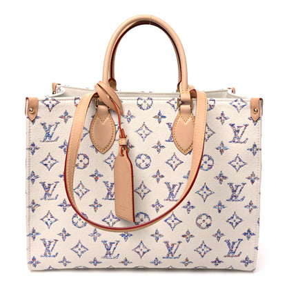Louis Vuitton Monogram Jacquard Nautical Onthego MM Multicolor Beige 1 of 9