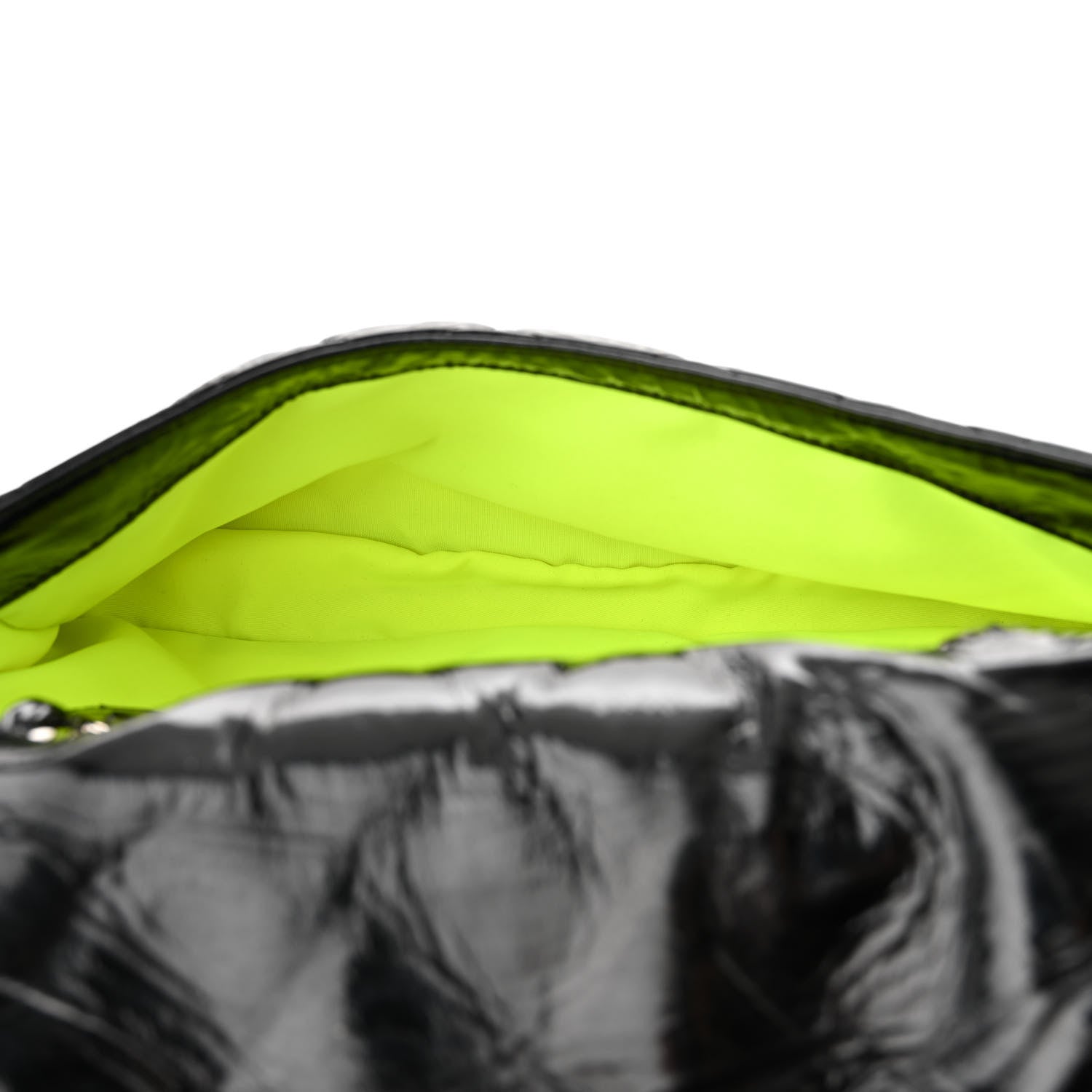 Chanel Patent Quilted Day Glo Flap Bag Black 5 of 11