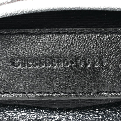 Saint Laurent Metallic Lambskin Monogram Loulou Puffer Pouch Clutch Silver 9 of 13