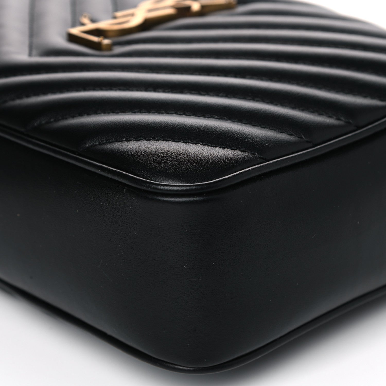 Saint Laurent Calfskin Matelasse Monogram Lou Camera Bag Black 10 of 12