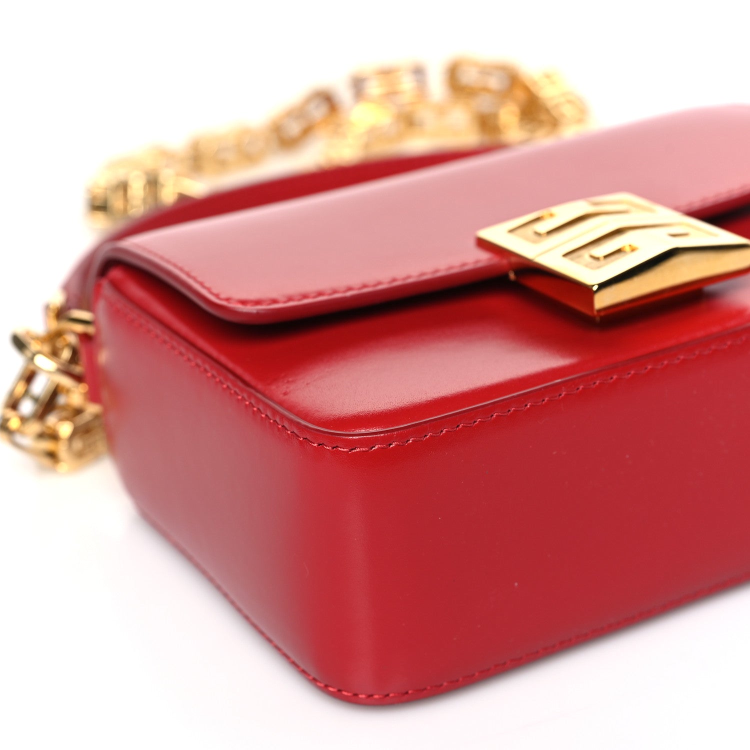 Givenchy Box Calfskin Small 4G Cube Chain Shoulder Bag Dark Red 8 of 9