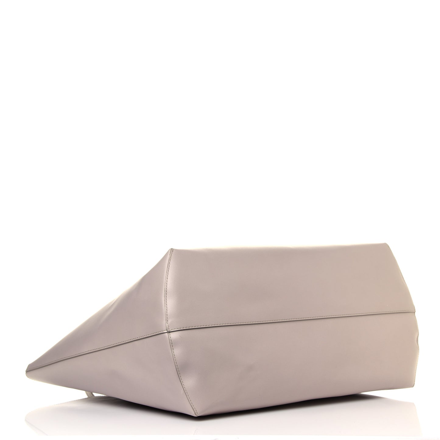 Vitello Ginevra Elaphe Monster Eyes Shopping Tote Grigio Polvere Naturale