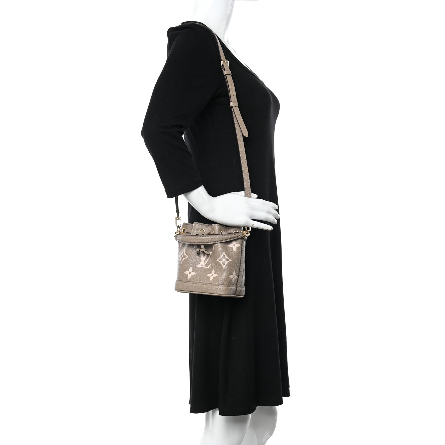 Louis Vuitton Empreinte Monogram Giant Nano Noe Tourterelle Creme 2 of 11