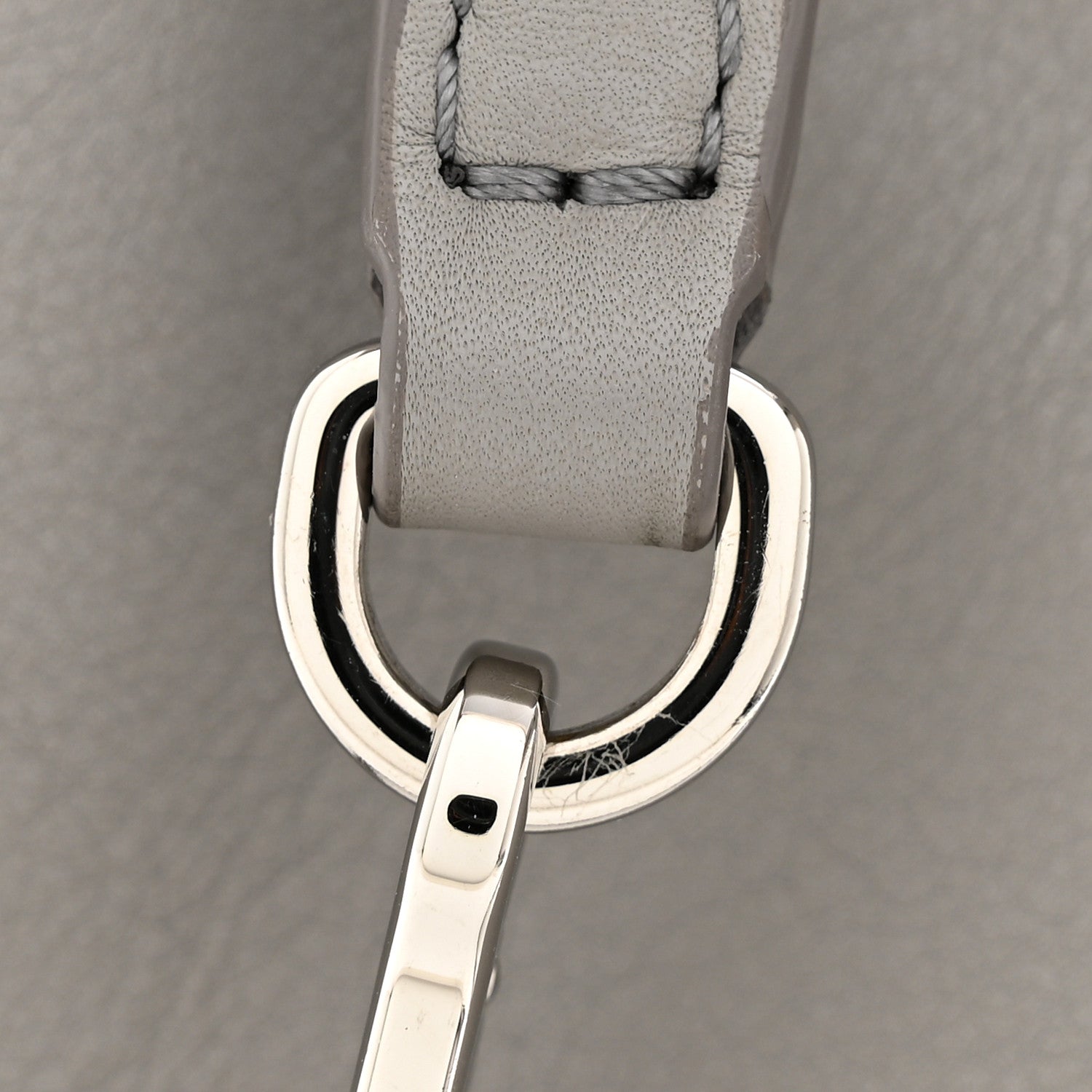 Loewe Calfskin Mini Flamenco Knot Clutch Pearl Grey 12 of 13