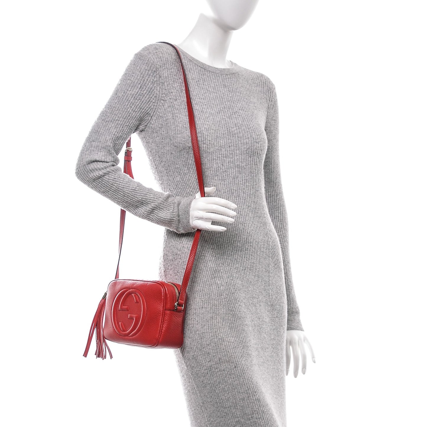 Pebbled Calfskin Small Soho Disco Bag Tabasco Red