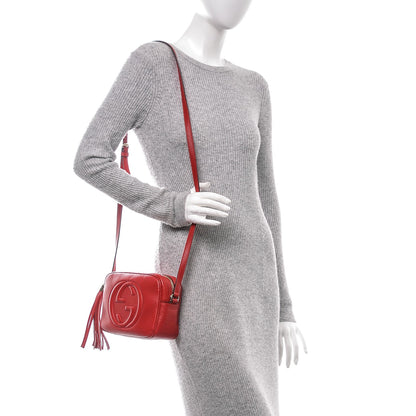 Gucci Pebbled Calfskin Small Soho Disco Bag Tabasco Red 2 of 7