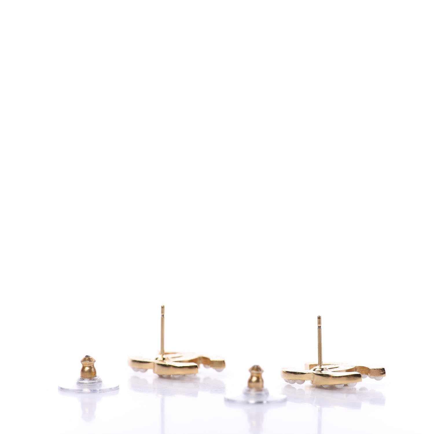 Chanel Pearl CC-Casino Earrings Gold 3 of 5