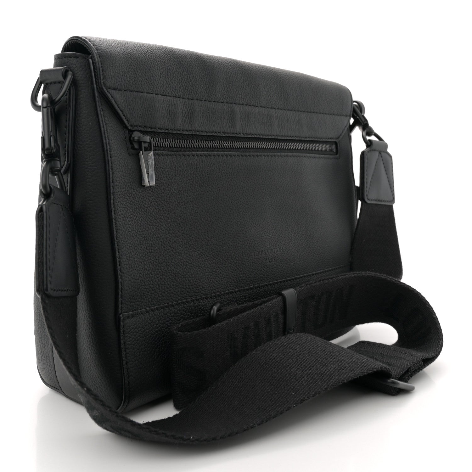 Louis Vuitton Calfskin Aerogram Takeoff Messenger Black 3 of 10