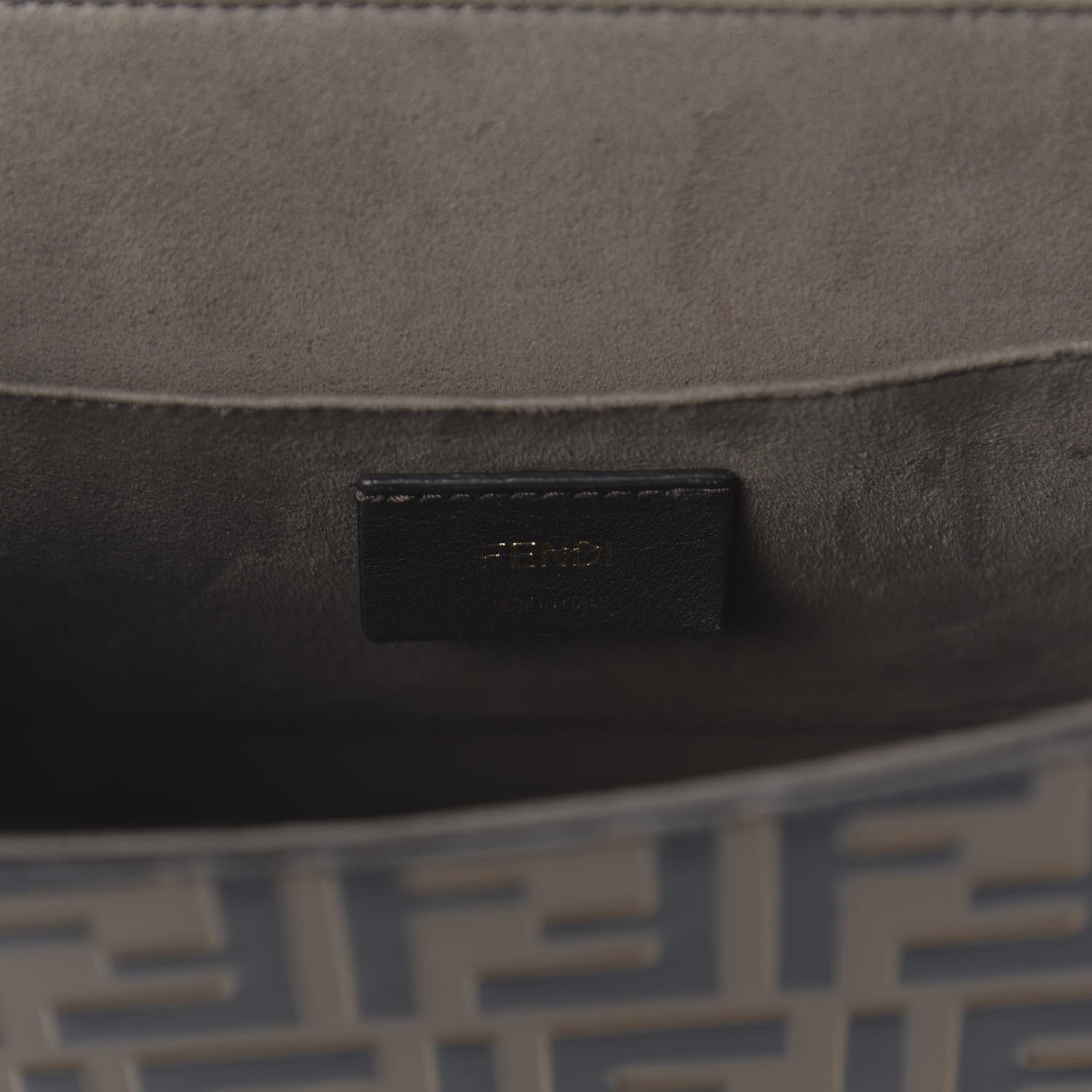 Fendi Vitello Century F is Fendi Bi-Color FF 1974 Embossed Kan I Shoulder Bag Fragola Maya Black 8 of 10