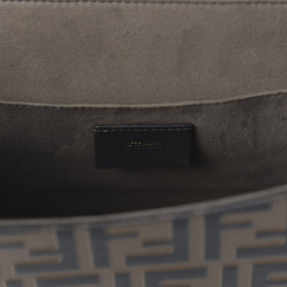 Fendi Vitello Century F is Fendi Bi-Color FF 1974 Embossed Kan I Shoulder Bag Fragola Maya Black 8 of 10