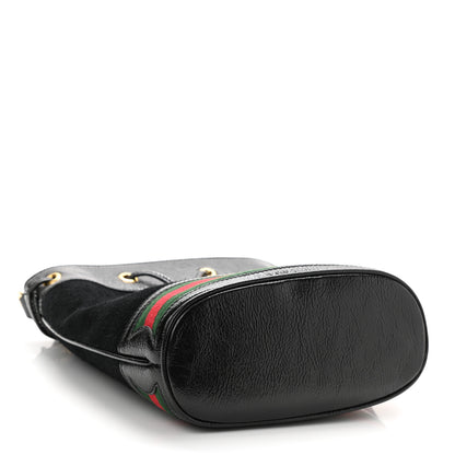 Gucci Suede Patent Web Small Ophidia Bucket Bag Black 4 of 11