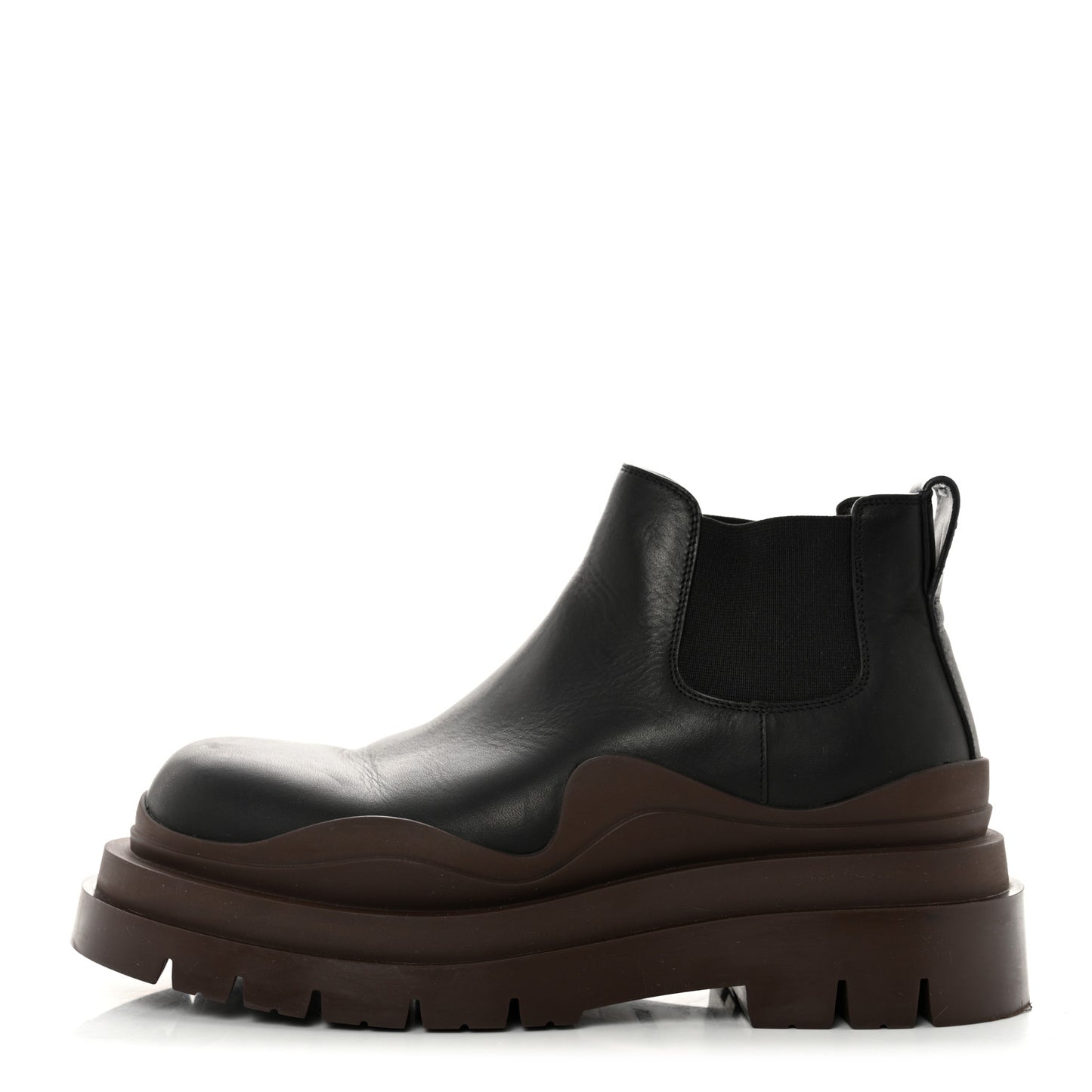 Calfskin The Tire Cropped Chelsea Boots 39 Brown