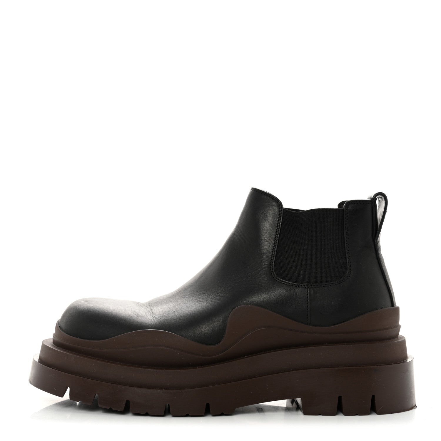 Bottega Veneta Calfskin The Tire Cropped Chelsea Boots 39 Brown 1 of 8