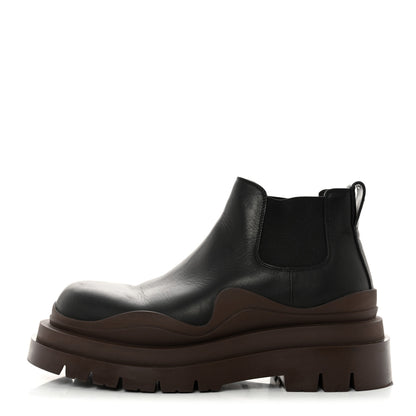 Bottega Veneta Calfskin The Tire Cropped Chelsea Boots 39 Brown 1 of 8
