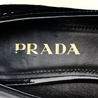 Prada Spazzolato Bow Pumps 38.5 Black 7 of 9