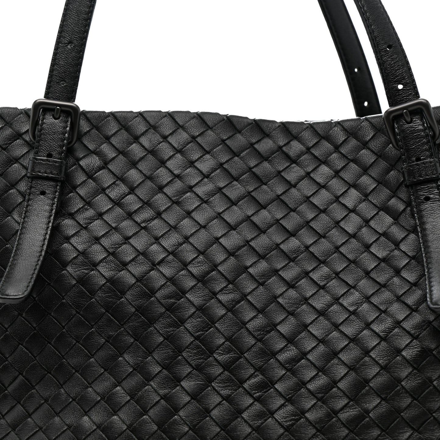 Nappa Intrecciato Medium Cesta Tote Black