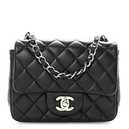 Chanel Lambskin Quilted Mini Square Flap Black 1 of 11