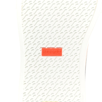 Hermes Canvas Calfskin Get Sneakers 38 Prunoir Blanc 7 of 8