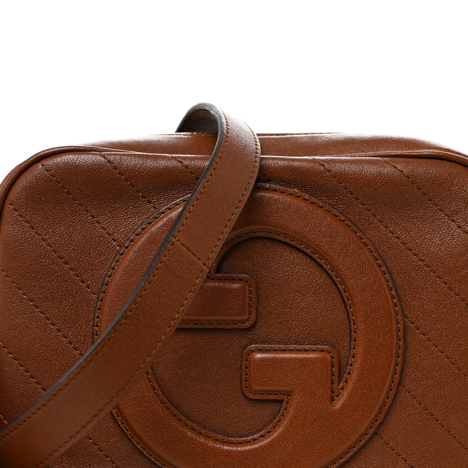 Gucci Sakai Be Green Calfskin Diagonal Stitched Small Blondie Shoulder Bag Cuir 8 of 10