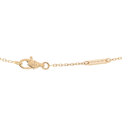 Van Cleef & Arpels 18K Yellow Gold Mother of Pearl Sweet Alhambra Pendant Necklace 4 of 6