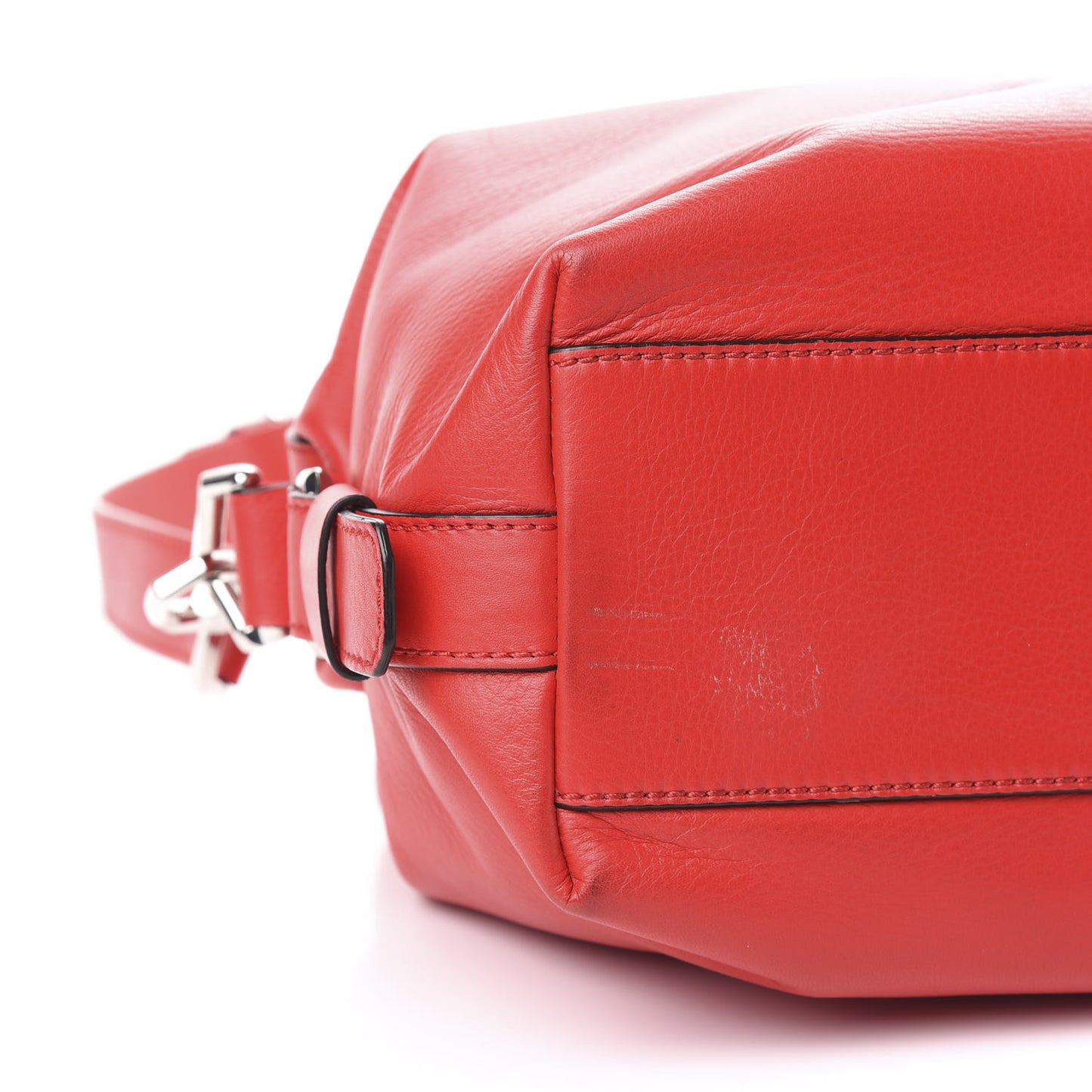 Pebbled Calfskin Small Nightingale Red