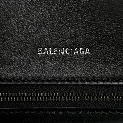 Balenciaga Shiny Box Calfskin Monochrome Small Hourglass Top Handle Bag Black 6 of 14