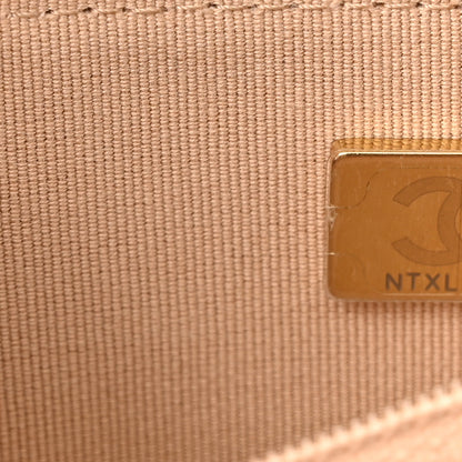 Chanel Caviar Quilted Crystal CC Wallet On Chain WOC Beige 8 of 12