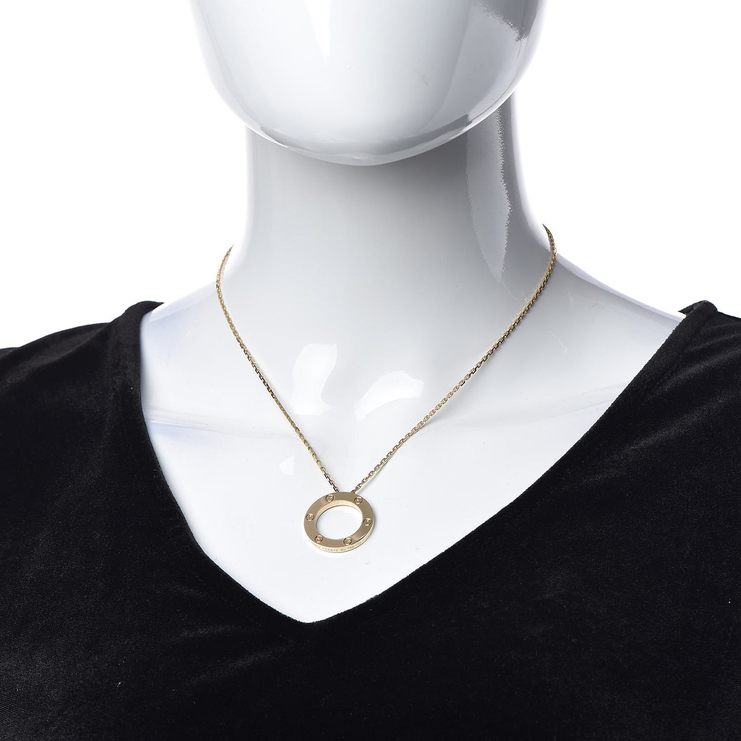 18K Yellow Gold LOVE Pendant Necklace