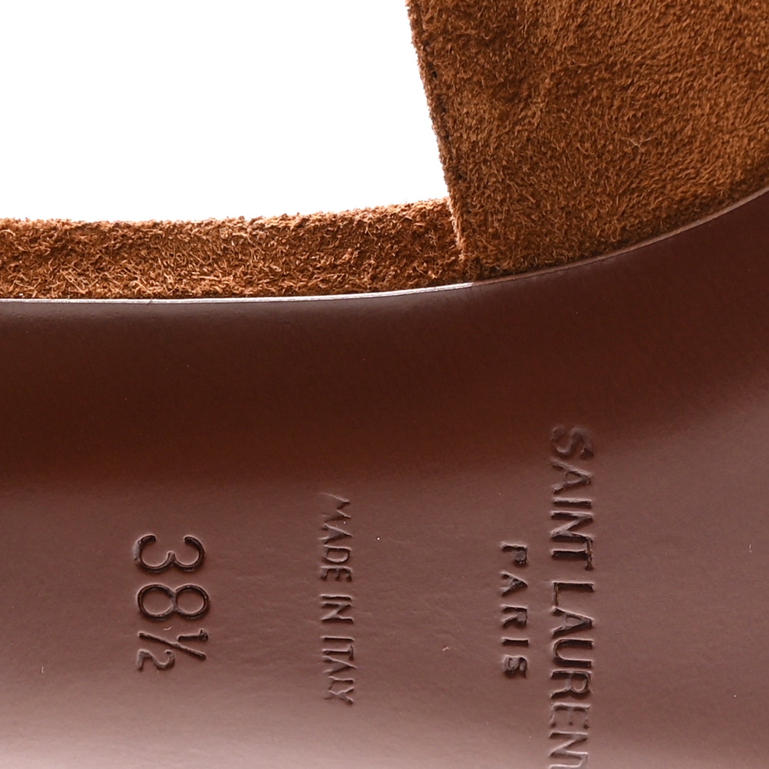 Saint Laurent Suede Blade 105 Slingback Pumps 38.5 Brown 9 of 11
