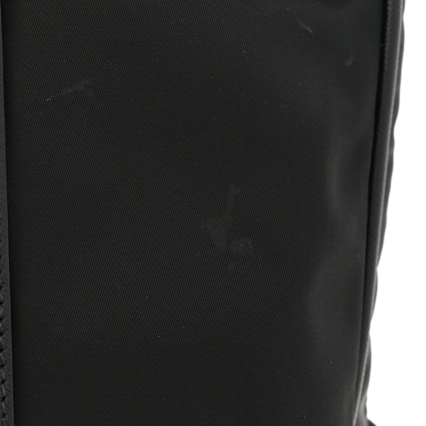 Tessuto Nylon Saffiano Metal Triangle Logo Work Bag Black