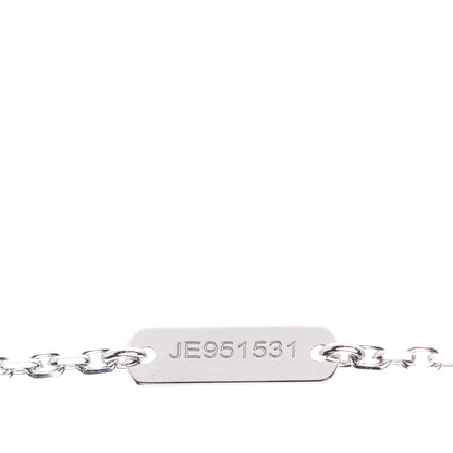 Van Cleef & Arpels 18K White Gold Chalcedony Vintage Alhambra Pendant Necklace 4 of 7