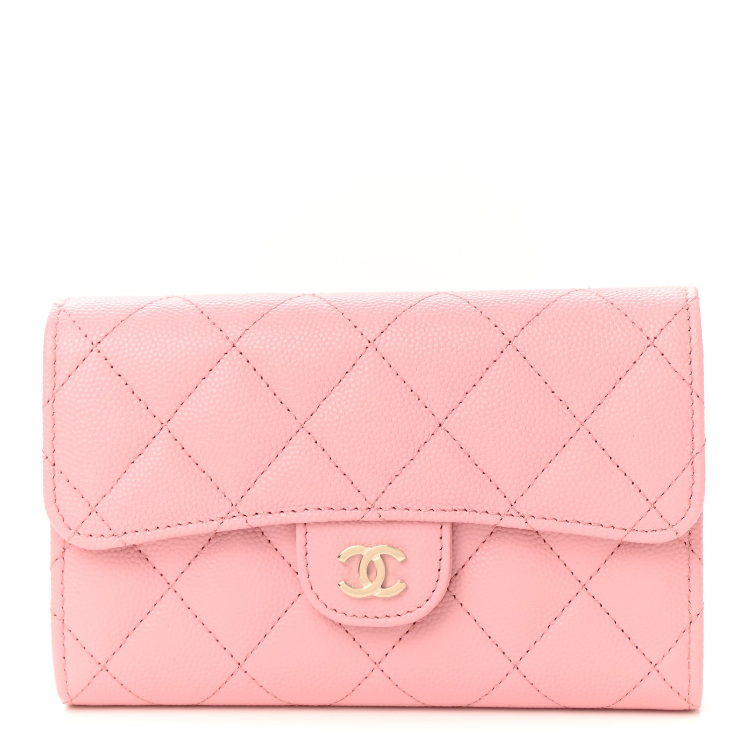 Chanel Caviar Quilted Medium Flap Wallet Pink 1 of 9