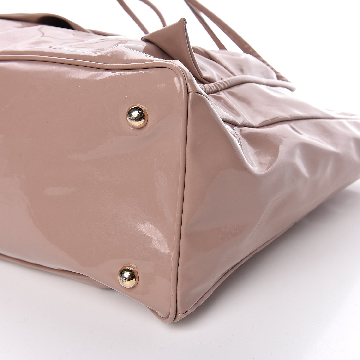 Valentino Garavani Patent Lacca Bow Tote Poudre 9 of 10
