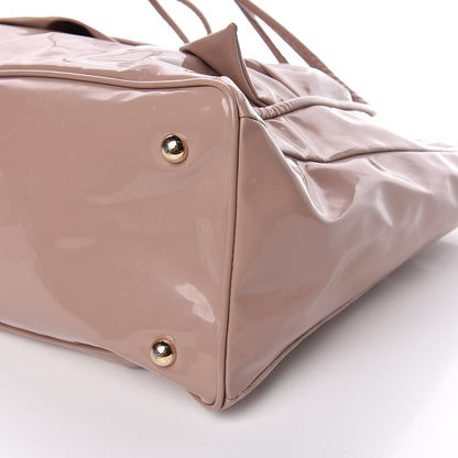 Valentino Garavani Patent Lacca Bow Tote Poudre 9 of 10