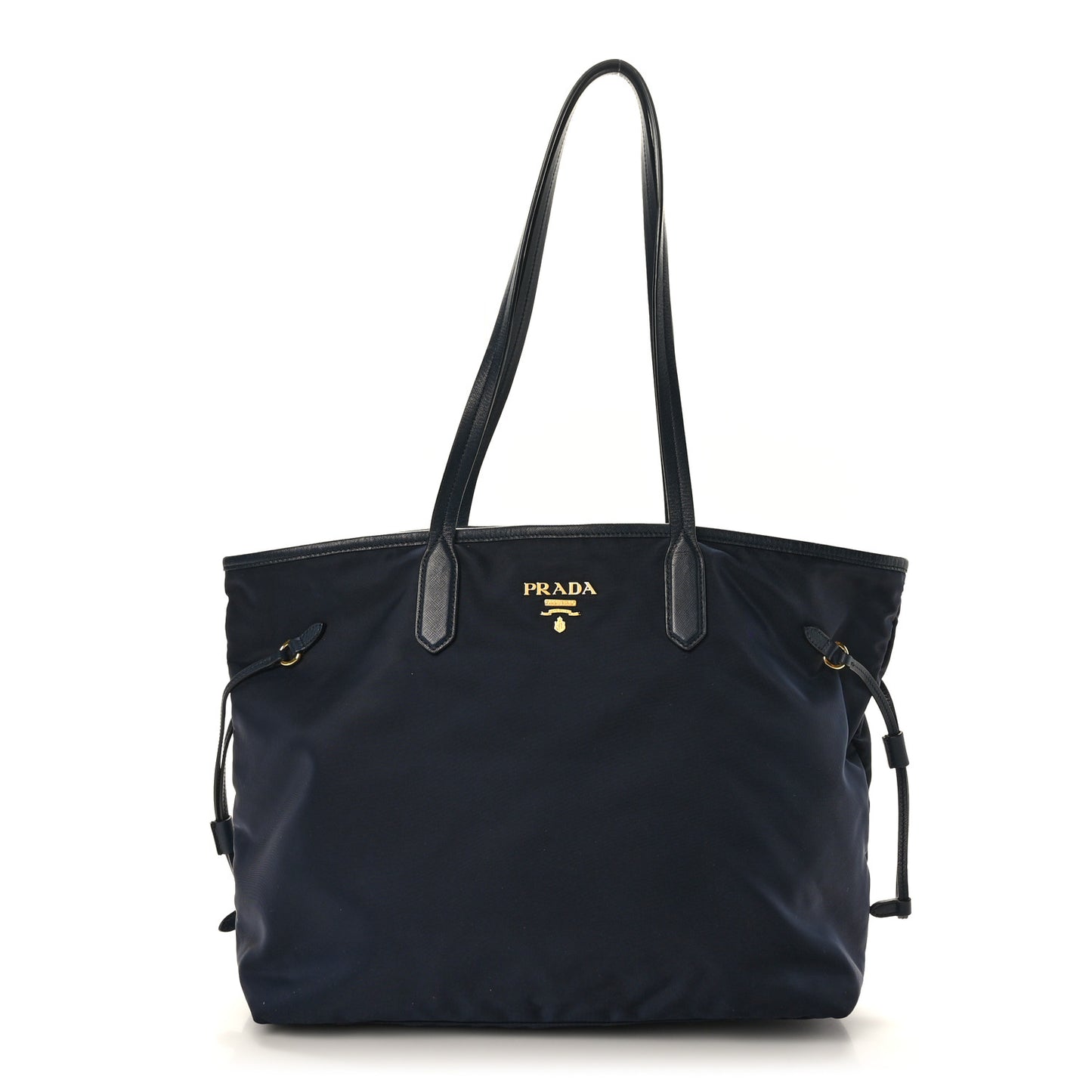 Tessuto Nylon Saffiano Tote Navy