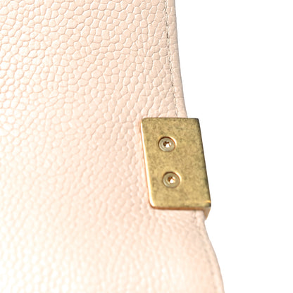 Chanel Caviar Quilted Medium Boy Flap Beige 15 of 27